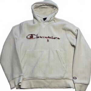 Champion brand white sweatshirt hoodie womens teddy